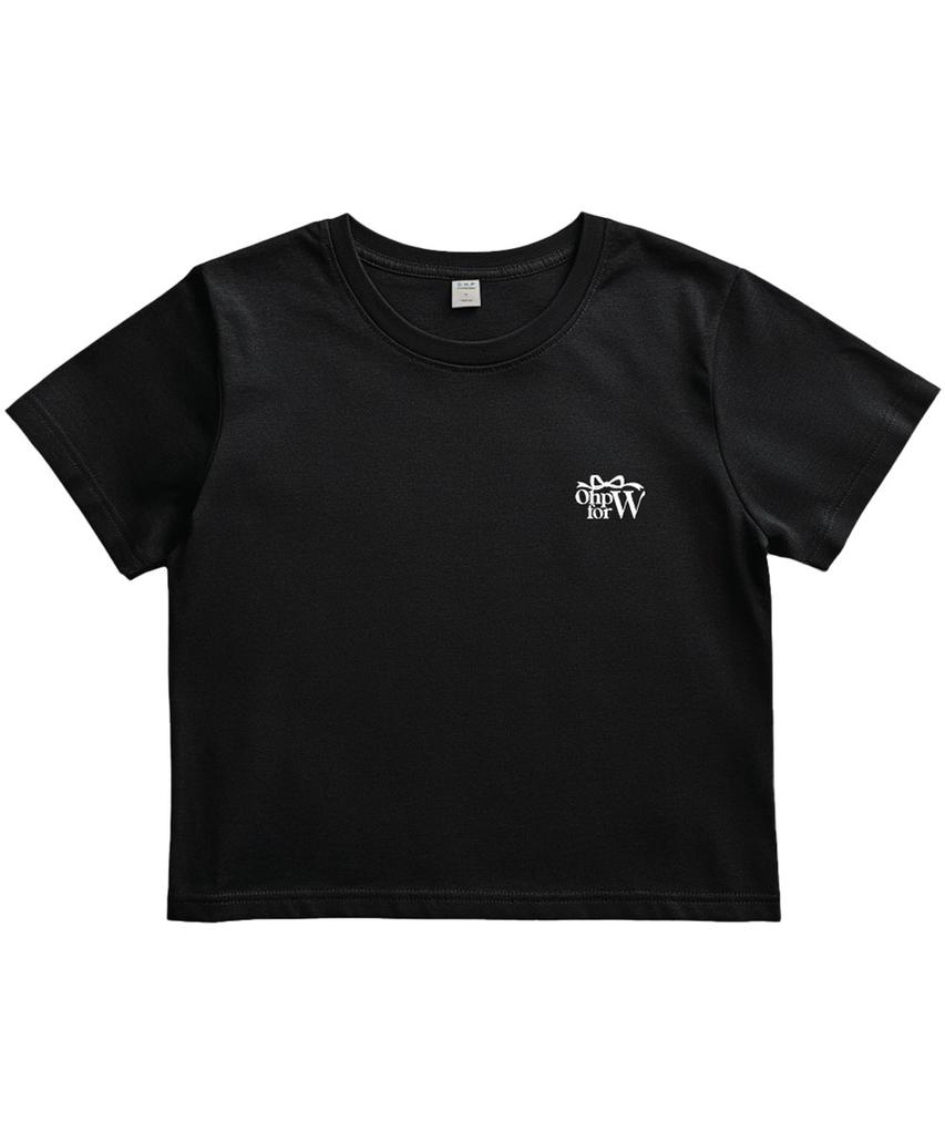 ONEHUNDREDPERCENT FOR WOMAN Ohp Logo Women'S Crop Short Sleeve Tee