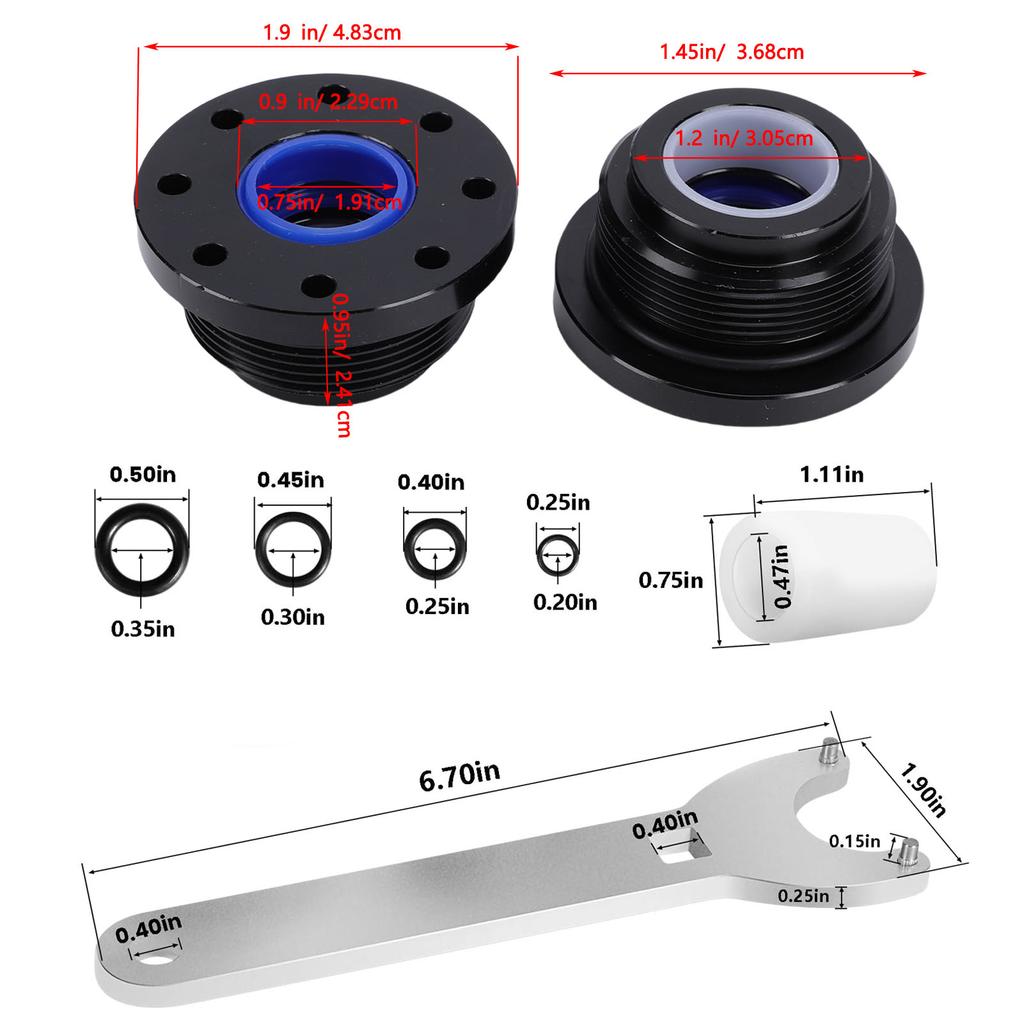 Boat Front Mount Hydraulic Steering Cylinder Seal Kit with Pin Wrench Replacement for Seastar HS5157 HC5340 HC5341 HC5342