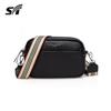 New First-layer Cowhide Shoulder Bag Women's Wide Shoulder Strap Simple Commuting Leather Women's Bag Crossbody Small Square Bag