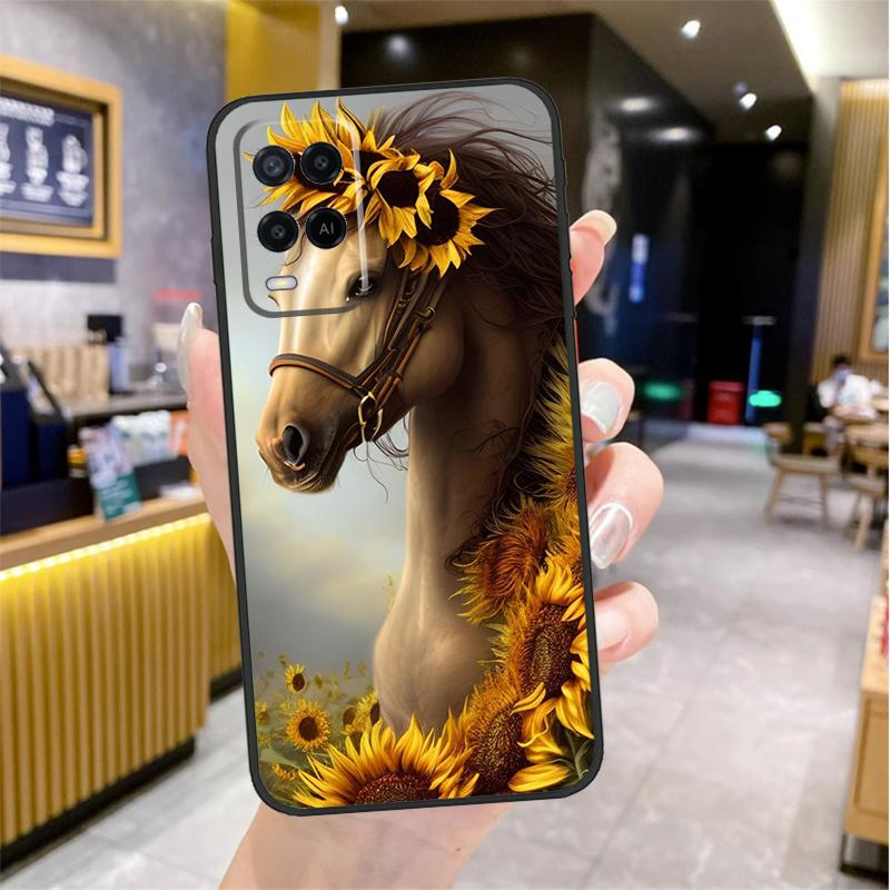 Beautiful Yellow Sunflower Case For OPPO A53 A31 A5 A9 A96 A76 A16 A54 A74 A94 A52 A72 A92 A93 A15 A57 A77 A17 Cover