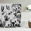 High Quality Washable Fabric Bathroom Curtains 3D Printing Shower Curtain Polyester Bath Screens Home Decoration With 12 Hooks