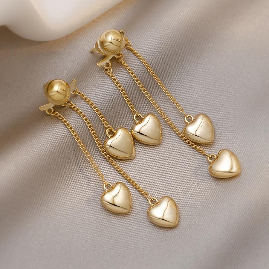 1Pair Sweet Elegant Love Tassel Earrings Ladies Holiday Birthday Dating Prom Party Vacation Shopping Daily Commuter Accessories