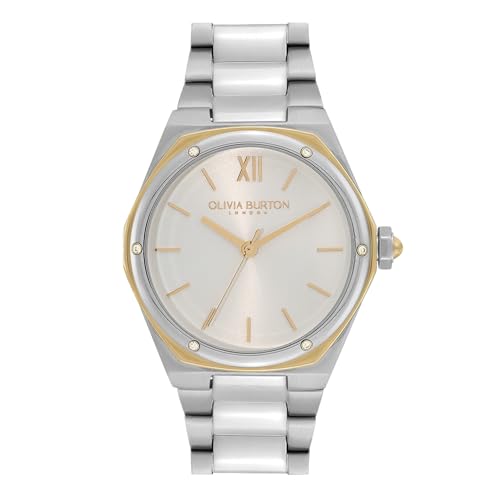 

Authorized Dealer [OLIVIA BURTON] Olivia Burton Watch Women s ob24000031 Sport Luxe 33mm Hexa White Gold & Silver Bracelet Watch