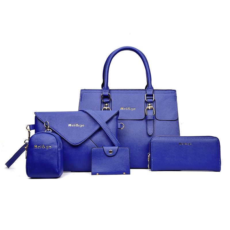 Moda damska 5 sztuk zestaw torebek PU skórzana torba na ramię Crossbody Bag zestaw torebek