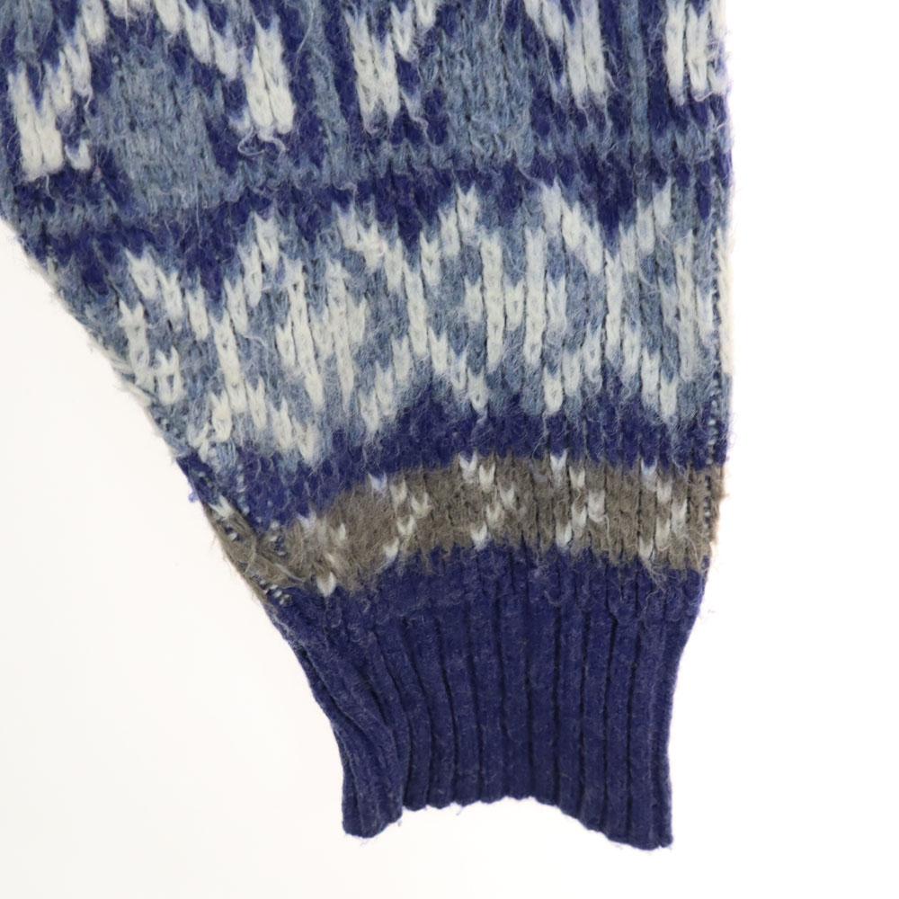 LONDON FOG 70. léta 80. léta Vyrobeno v USA Severský vzor Rolák Pletená bunda Pánská Použitá