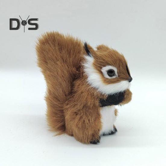 Plüsch-Eichhörnchen-Figur, realistische Simulation, Eichhörnchen-Modell, lebensechtes Kunstfell, Tier-Miniatur, Home-Office, Schreibtisch-Dekoration, Ornament