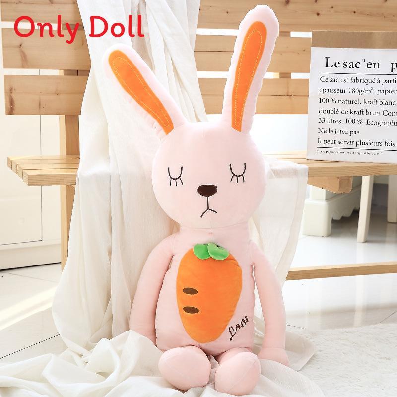Plush Bunny Toy Carrot Sleep Pillow For Kids Girls Gift