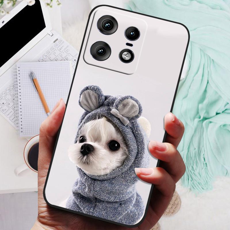 Etui na Moto Edge 50 Pro Luksusowe Zwierzęta Silikonowy Tylny Pokrowiec na Telefon Do Motorola Edge 50 Pro 5G Etui Ochronna Obudowa Edge50 pro