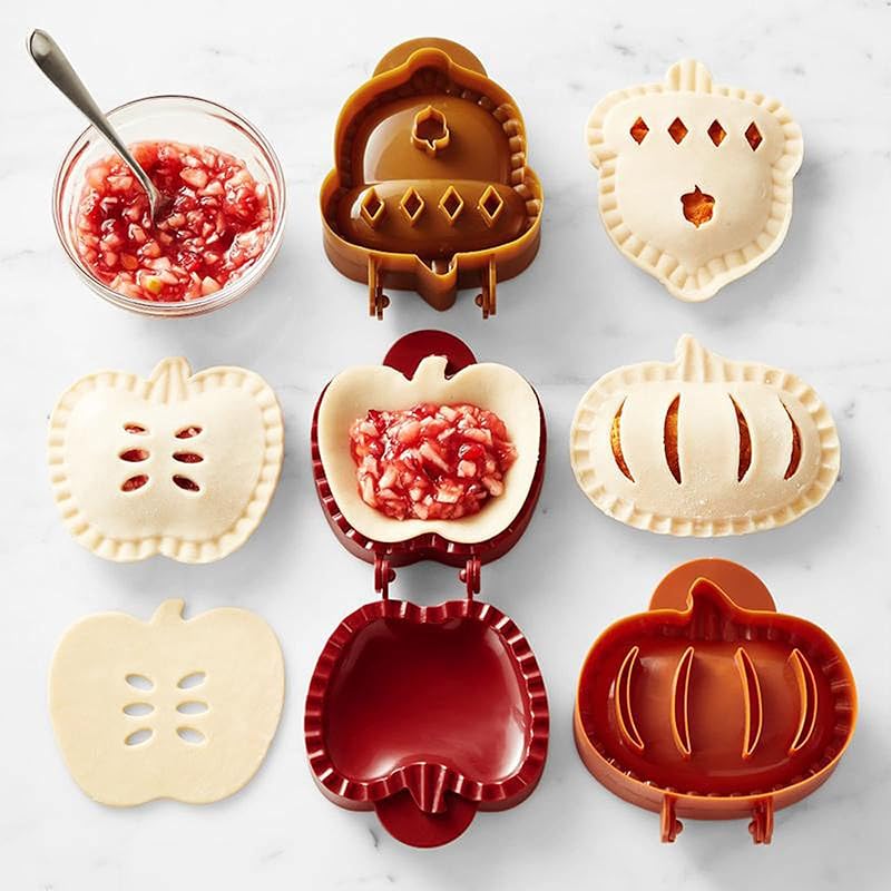 Christmas 6Pcs Mini pie molds, Hand Pie Molds, Cute Baking Supplies, Festive Pie Press & Pastry Molds for Holiday Parties & Baking (6) 3