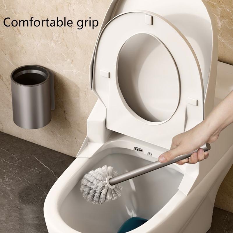 Toilet Brush Set Bathroom Cleaning Brush No Punching Household Non Marking Sticker