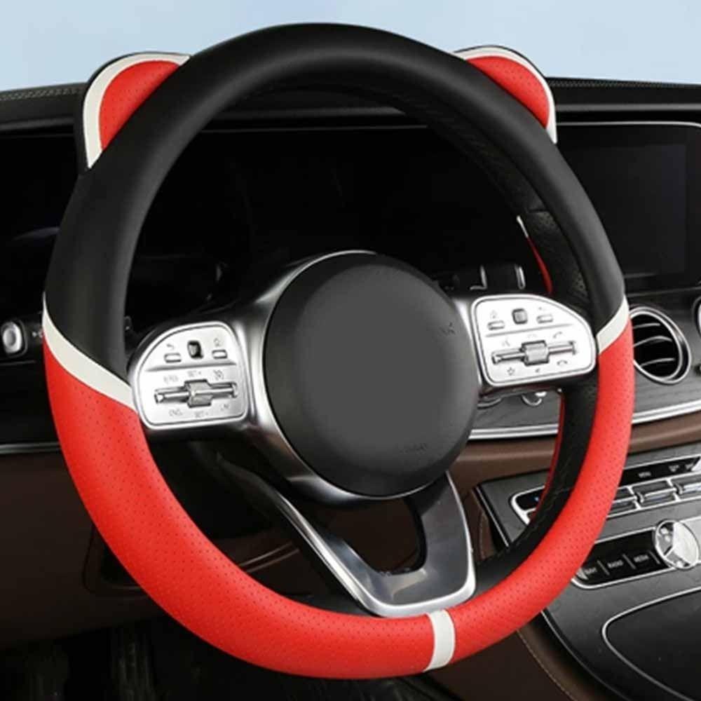 Breathable Car  Steering Cover Anti Slip Steering Wheel Sleeve Cute Handle Cover  Women Use