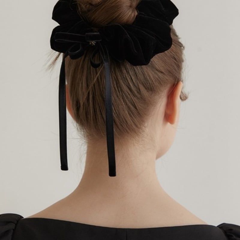 

ТАТЬЯНА Бархатная лента Букет Скранч для волос HB2246 BLACK