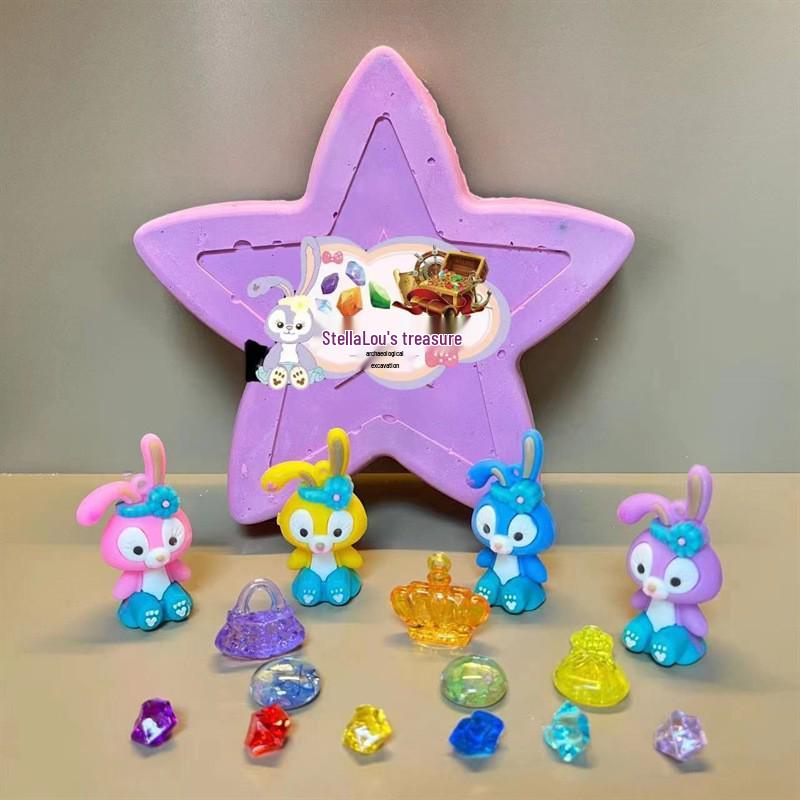 Dinosaur Fossil Excavation Toy – Children's Educational DIY Dig Kit with Surprise Gem Figurine