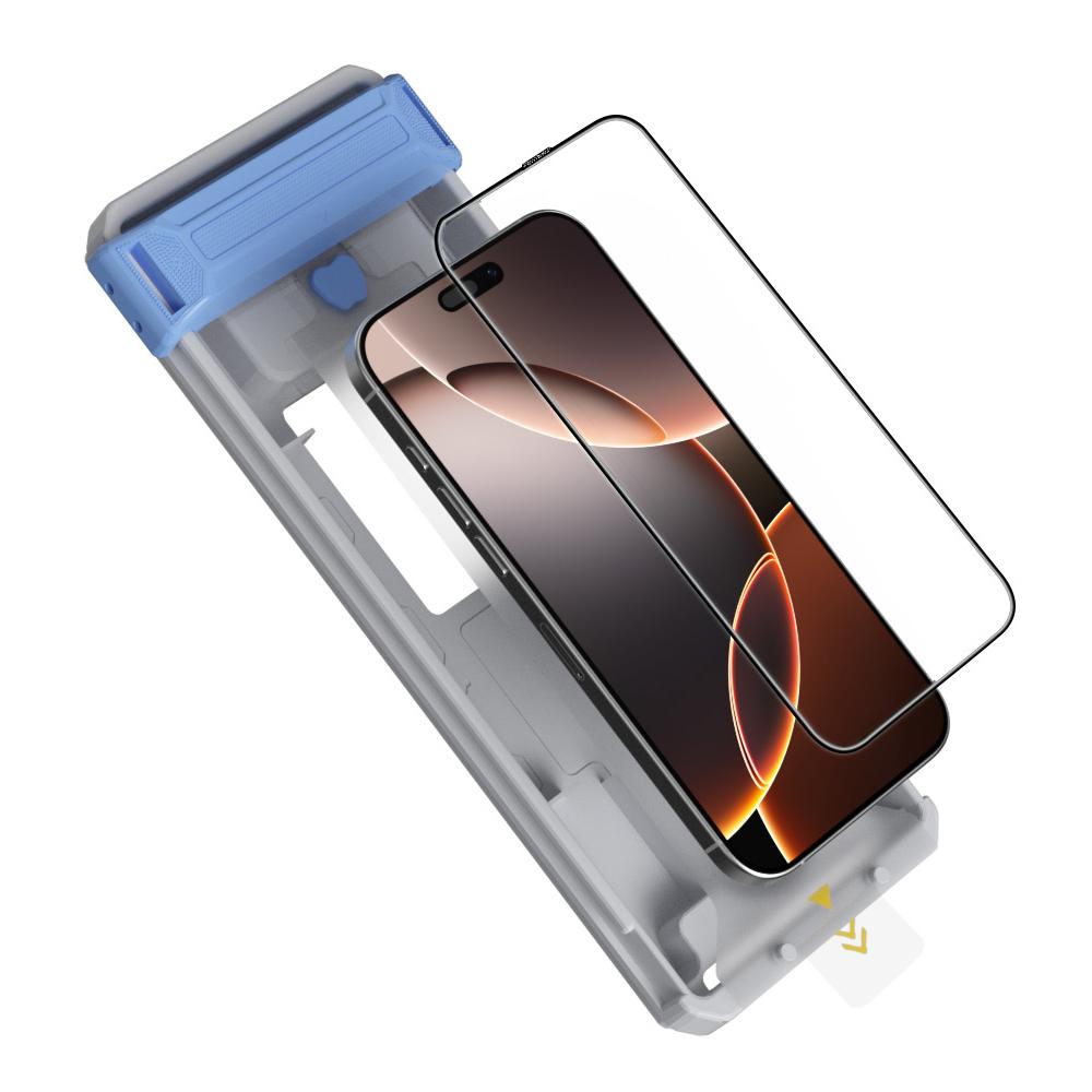 

RURIHAI For iPhone 16 Plus Tempered Glass Film 3D Cold Carving Screen Protector with Dust Remover Type A