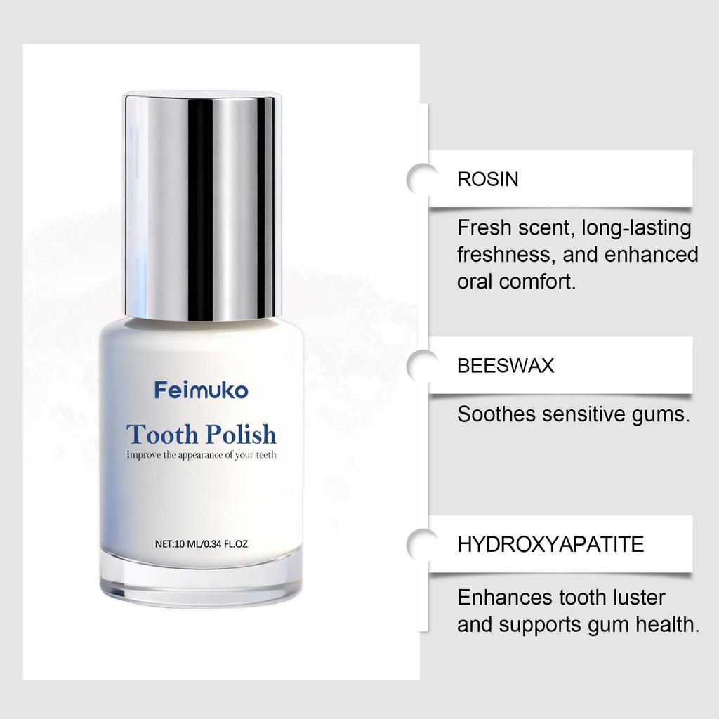 Gentle Teeth Polishing Varnish for Bright & Smooth Tooth Surface, Fresh Scent & Daily Oral Care