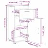 Bathroom Furniture Set TULUM 3 pcs Concrete Grey 60 x 34 x 63 cm