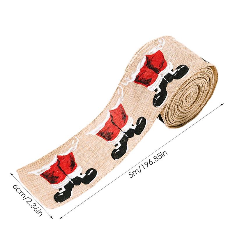 Christmas Packaging Ribbon Christmas Wired Ribbon Burlap Wired Ribbon Weave Ribbon Rustic Ribbon Holiday Ribbon For Wreaths Big