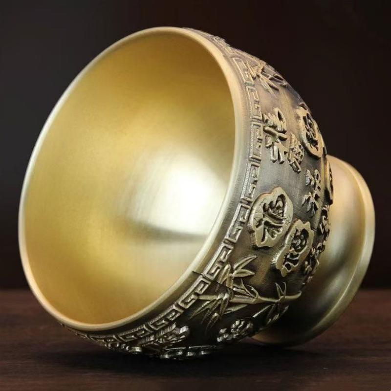 Messing Graviert Mehrere Stile und Größen Spirituosen Wodka Tasse Likör 50ml Retro Bronze Tragbar Tee Becher Gläser Haus Dekoration