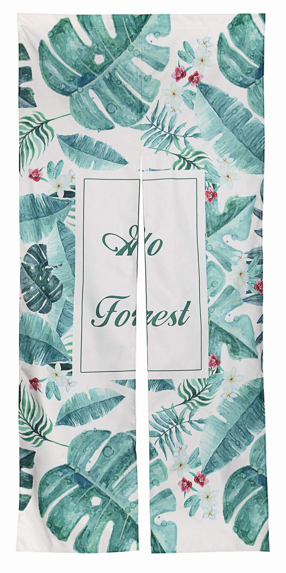 

180cm noren curtain with tension Perfect for room dressing and Botanical and Nordic design Stylish, long, Nordic-inspired rod. dividers, closets,