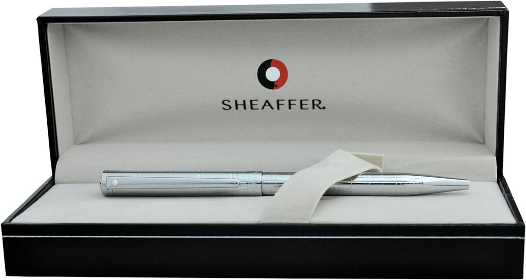 Sheaffer Medici Chrome Fountain Medium Officially Imported Pen, Nib, ITS9237PN-M, Dual-Use,