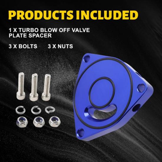 Turbo Valve Blow Off Plate Spacer Blue for 2015- Honda Civic Vortex
