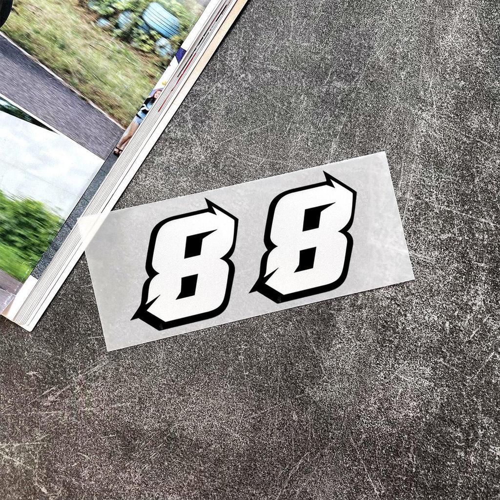 White Reflective JDM Car Stickers Waterproof DIY Decorative Cover for Motorcycle