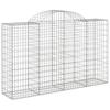 VidaXL Paniers à gabions arqués 13 pcs 200x50x120/140 cm Fer galvanisé, gabion, cage de gabion, panier de mur de gabion, mur 3146352