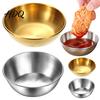 Mini Bowls for Barbecue 6PCS Stainless Steel Seasoning Bowls Dipping Sauce Cups Small Side Dish Stackable Round Condiment Dishes Home And Restaurant
