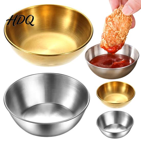 Mini Bowls for Barbecue 6PCS Stainless Steel Seasoning Bowls Dipping Sauce Cups Small Side Dish Stackable Round Condiment Dishes Home And Restaurant