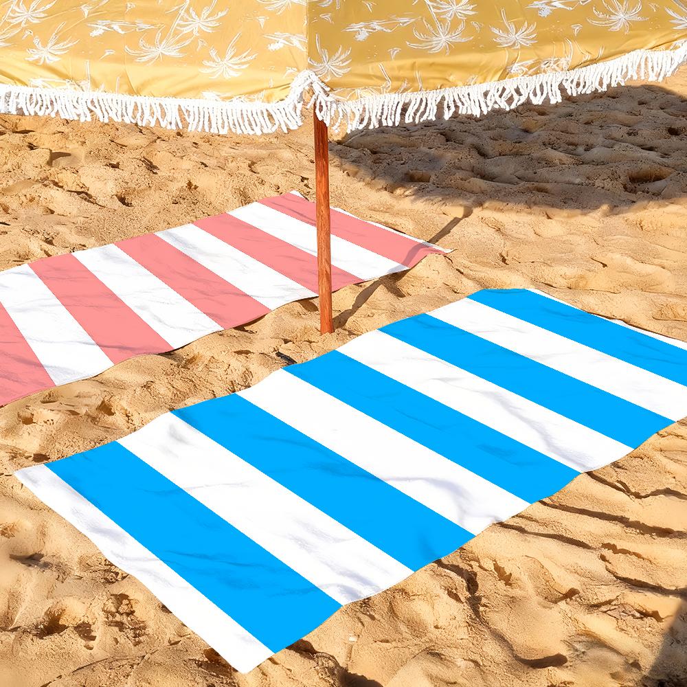 Modische bunte gestreifte Handtücher Schnell trocknende Strandtücher sind geeignet für Schwimmbäder Camping Yoga und das Fitnessstudio