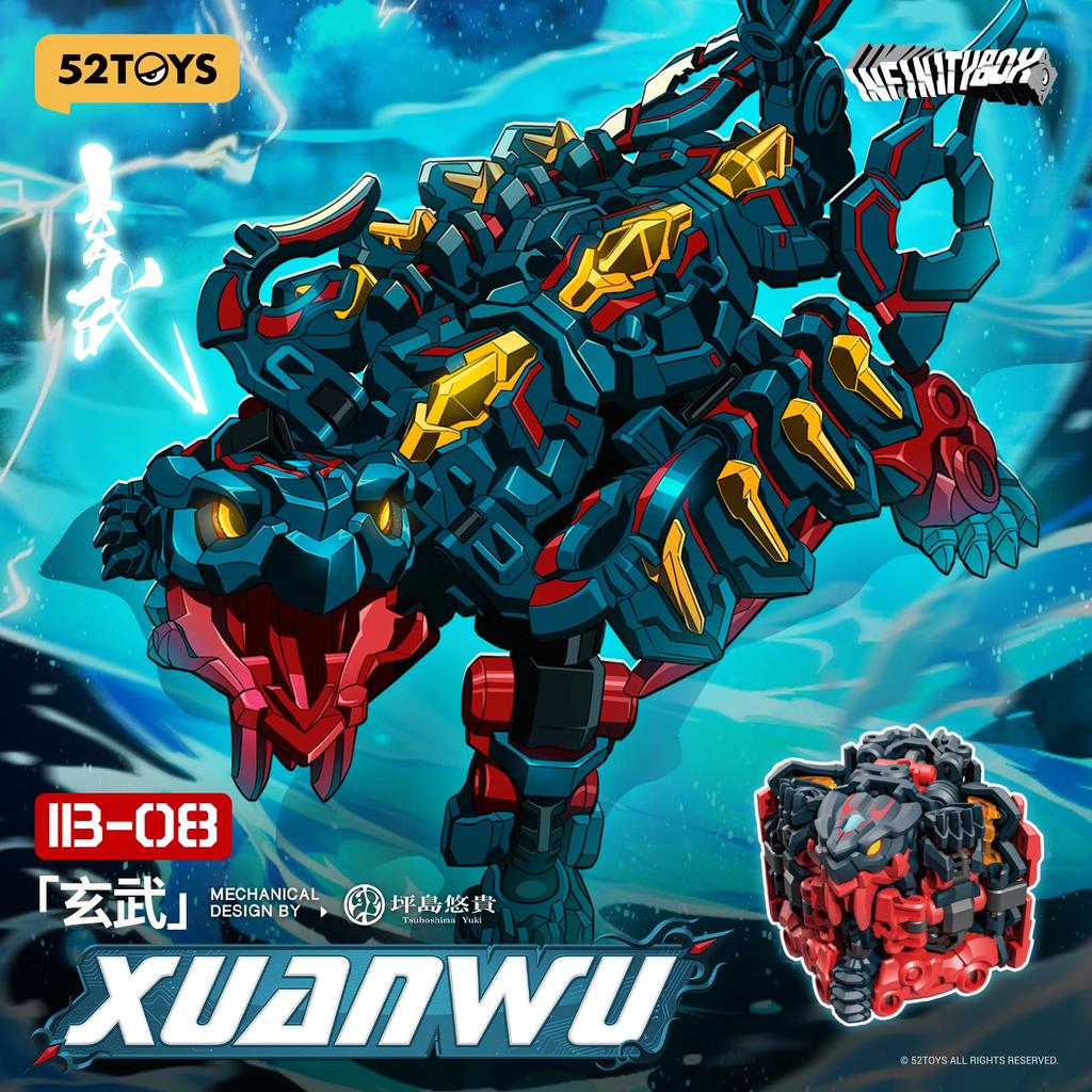 52TOYS BEASTBOX INFINITY Series IB-08 [Genbu] Transforming Toy Figure, Cube to Divine Beast Genbu, Pre-painted, Highly Articulated Action Figure,