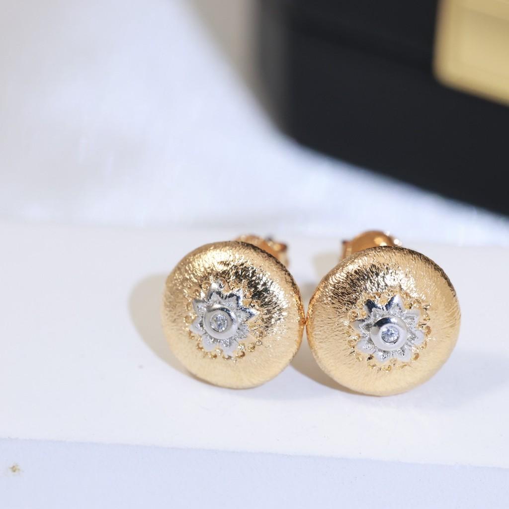 

Итальянский ювелирный бренд высокого класса, серьги в стиле ретро-дворца из толстого золота 18 карат, с высококачественной цветовой сепарацией и гальваническим покрытием Rose gold