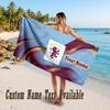 Aston Villa Design Beach Towel Custom Text Large Towel for Beach Vacation