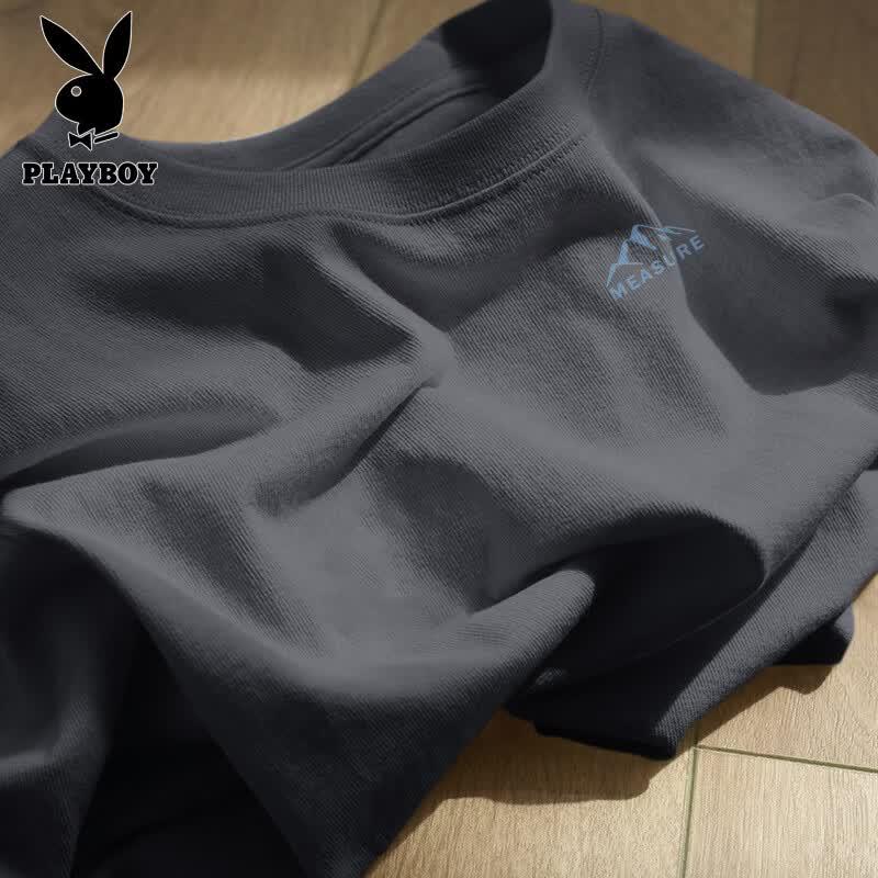 PLAYBOY Men's Pure Cotton Short Sleeve T-Shirt