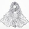 Eleganter Georgette-Seidenschal: Blumig, Leicht, Sonnenschutz, Dekorative Chiffon für Damen