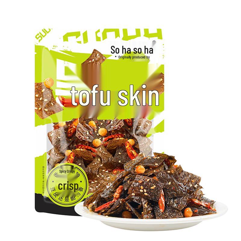 Yuanben Jiyi Spicy Crispy Black Bean Tofu Skin Snack