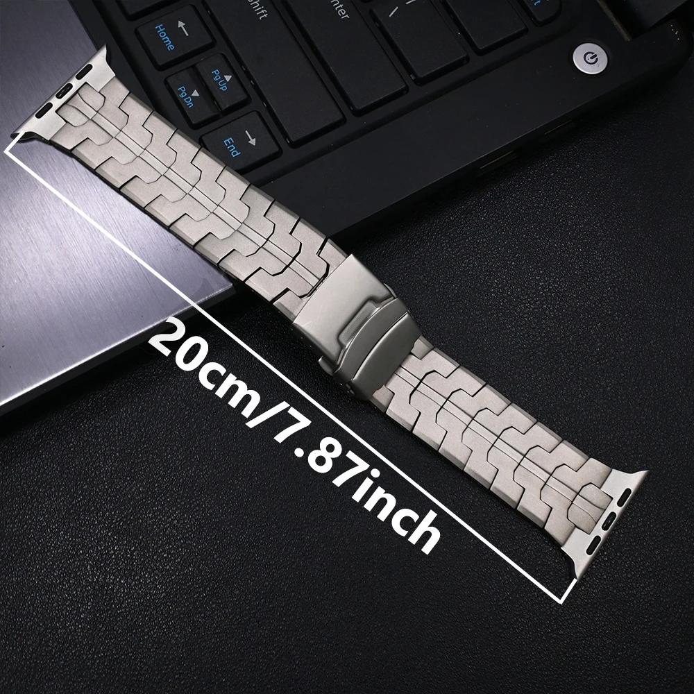 Titanium Band for Apple Watch Ultra 2 49mm 10 46mm 9 8 7 45mm Watchband Business Men Bracelet for iWatch 6 5 4 se 44 45mm Strap