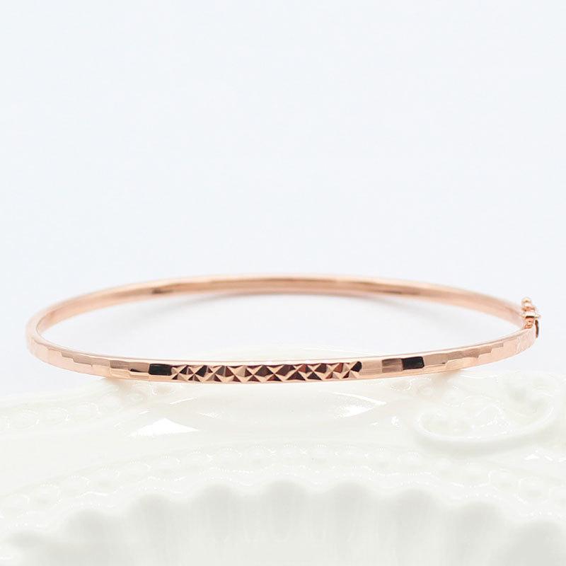 Позолоченное Имитация 585 Фиолетовое Золото Модный Принцесса Сияющий Браслет Универсальный Изысканный Золотой Женский