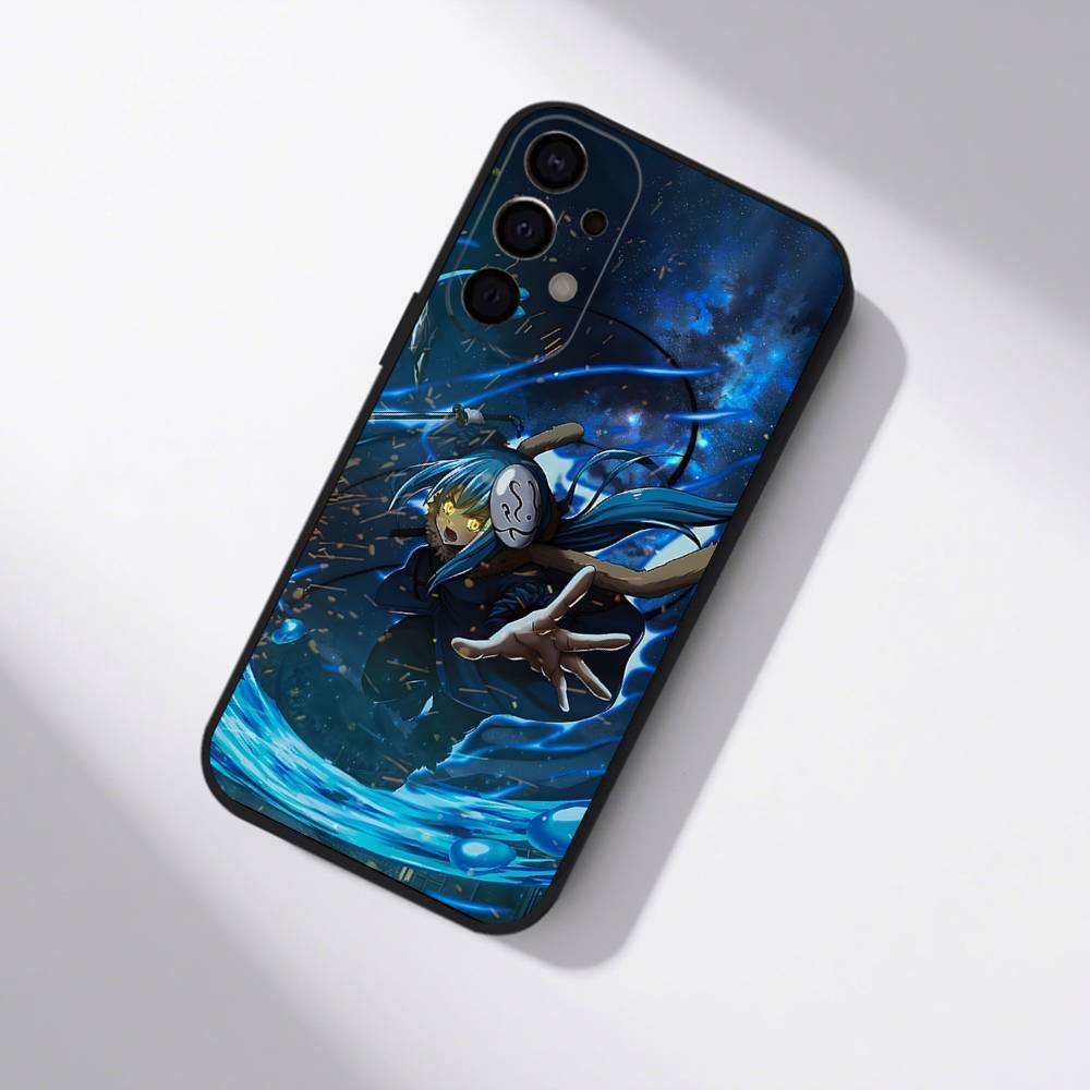 

Аниме Чехол для телефона T-Tensei Slime R-Rimuru для Samsung S25,S24,S21,S22,S23,S30,Ultra,S20,Plus,Fe,Lite,5G Черный чехол Samsung S105G