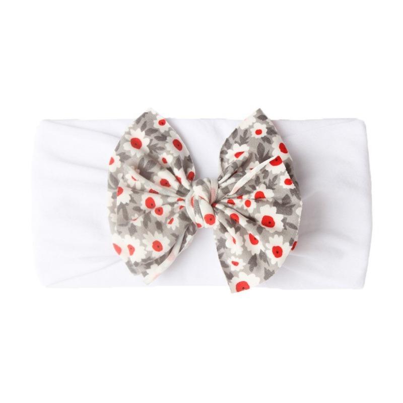 New baby headband, cute printed bow children's headscarf, thin breathable baby hair accessories