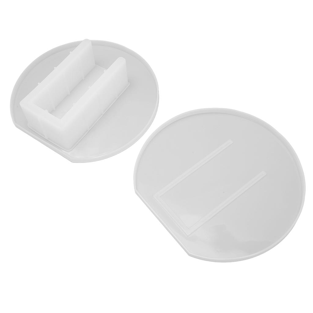 Pot Setting Mold Round Shape Silicone Soft Reusable White DIY Mould for Fish Tank Art Craft