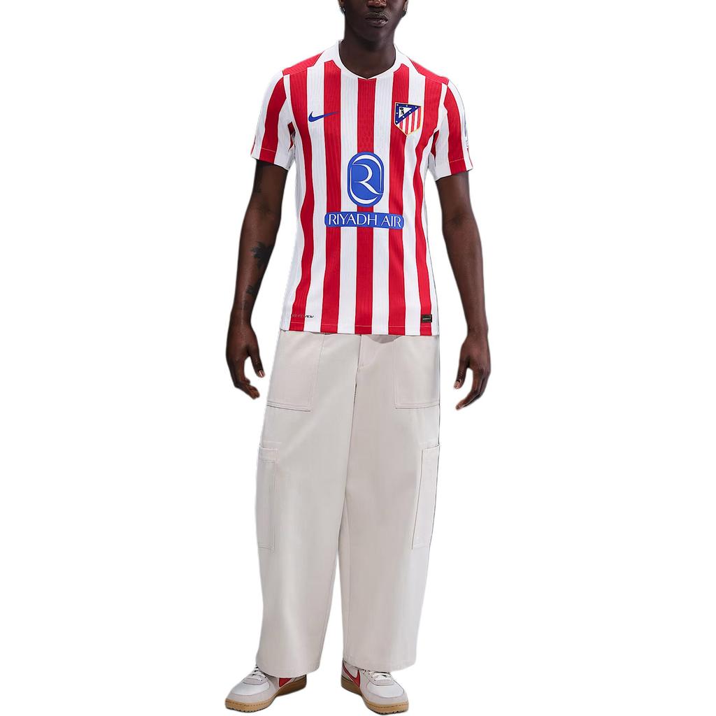 Nike Dri-FIT ADV SS25 Atlético Madrid 2025/26 Match Home Logo Striped Crew Neck Short Sleeve Football Shirt Men Tops HJ4541-614