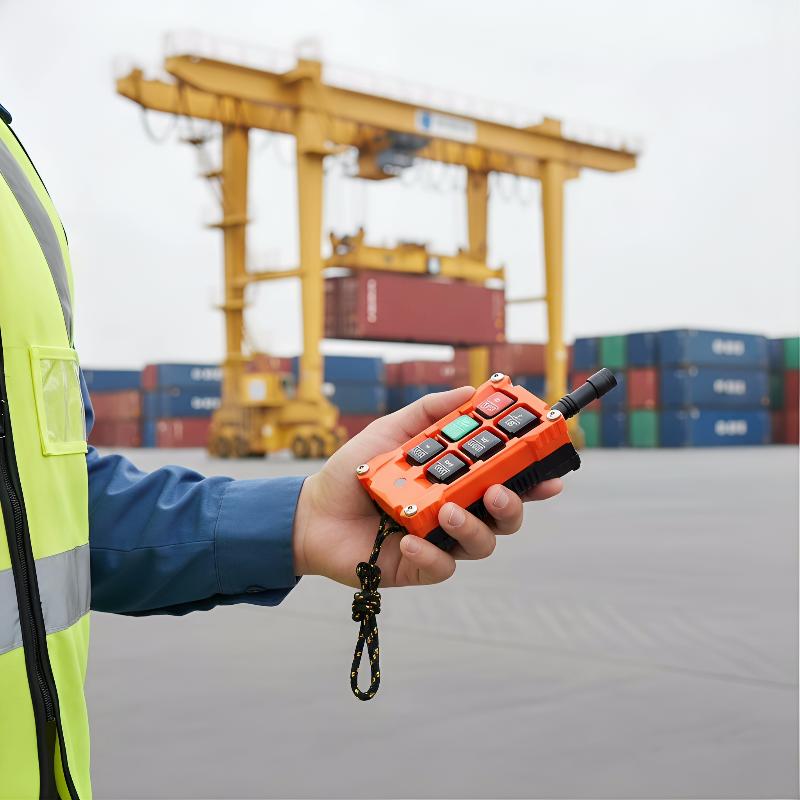 4 Button Key Single Speed Dc 12V-24V Hoist Wireless Industrial Remote Control Ip67 Waterproof Overhead Crane Truck