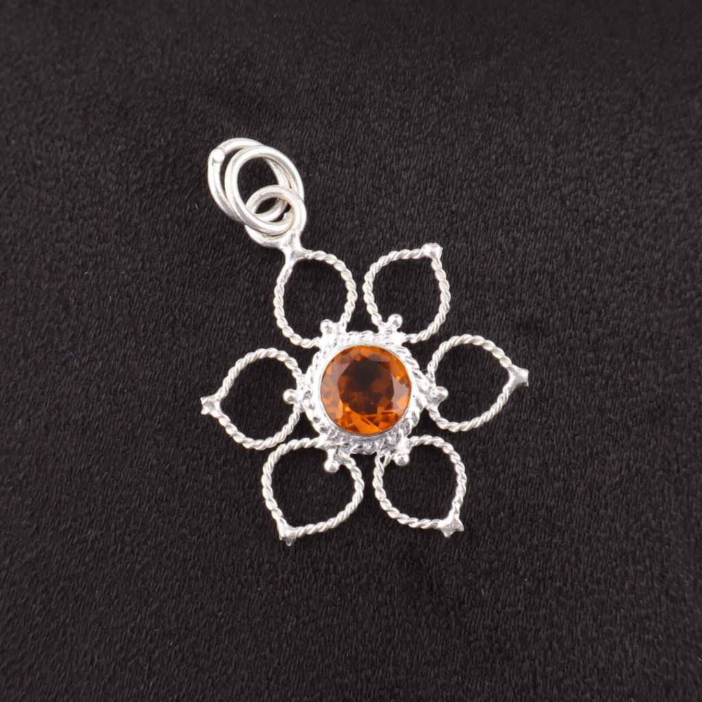 Sisters Day Deal Natural Citrine 925 Sterling Silver Wife Gift Pendant Jewelry PP-18-5