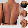 Women Solid Color Adjustable Strap Bra Fitness Support Bra