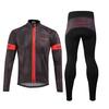 Lixada Men's Winter Thermal Fleece Cycling Clothing Set Long Sleeve