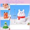 Adorable Resin Christmas Cartoon Animal Snowman Pig Duck Tree Ornaments