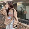 Sleeve O Neck Long Women Loose Pullovers Female Tops Solid Color Sweatshirts