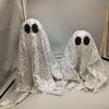 Sequin Fabric Ghost Tabletop Decor Halloween Shiny Ghost Figurine for Halloween Bedroom Desktop Home Decor