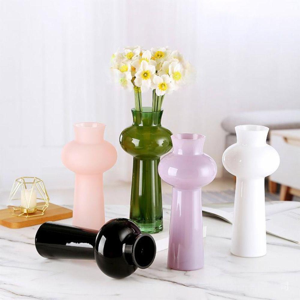 French Style Glass Vase Creative Flower Arrangement Container Table Ornament Home Decorative
